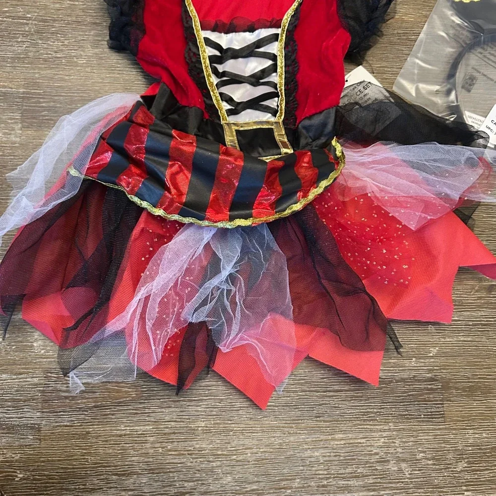 Pirate Costume Dress‎ w headband 6-12 mths Halloween infant dress-up High Sea